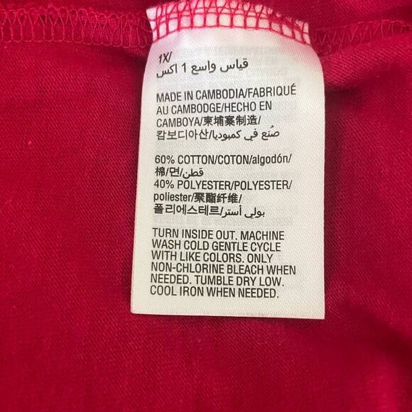 Christmas PJs Set Women 1X Red Long Sleeve Holiday Novelty Print Lounge Festive - Picture 12 of 14